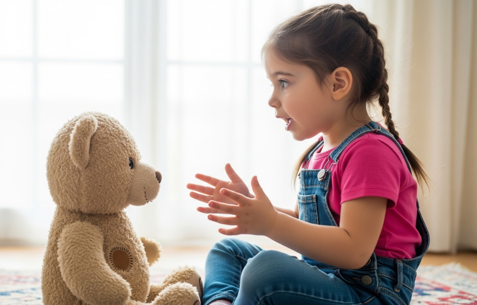 صحبت کردن کودک با اشیا برای رشد زبان